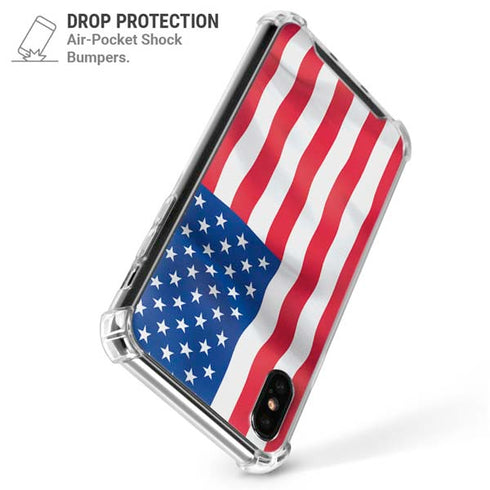 USA Flag iPhone X/XS Clear Case